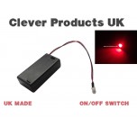 RED FLASHING LED DUMMY SECURITY CAR ALARM Motorbike BELL BOX Switch Battery Box